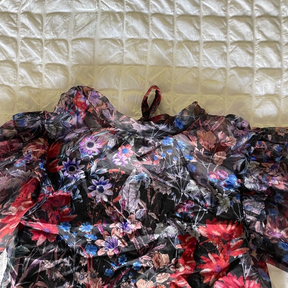 Anthropologie Maeve floral organza top - Picture 5 of 10